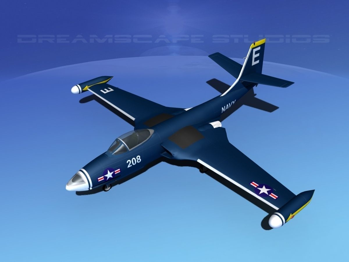 McDonnell F2H2 Banshee V06 3D model_11