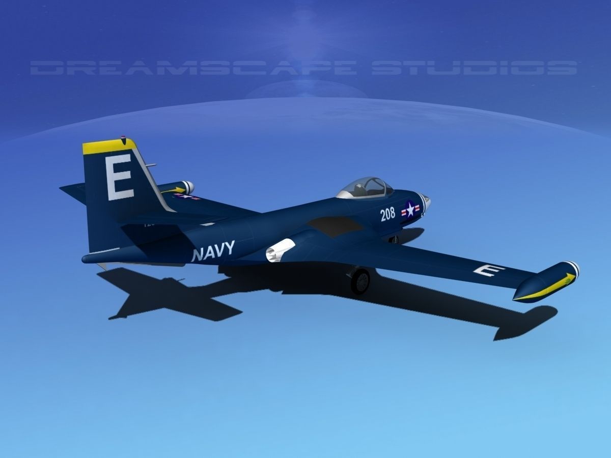 McDonnell F2H2 Banshee V06 3D model_5
