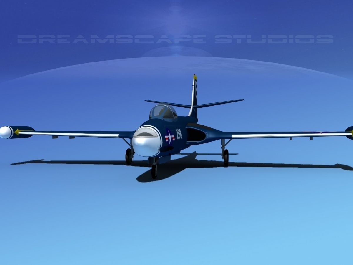 McDonnell F2H2 Banshee V06 3D model_2