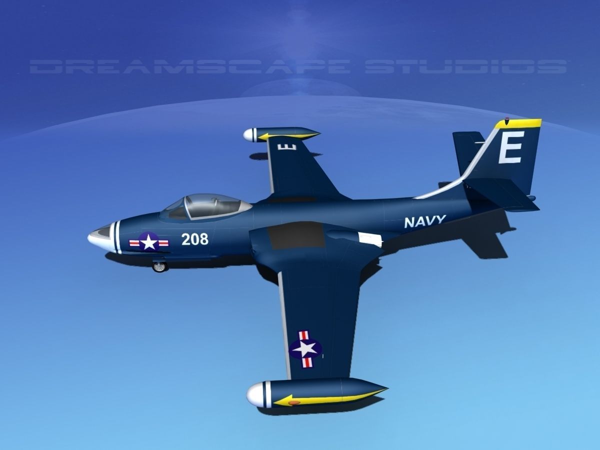 McDonnell F2H2 Banshee V06 3D model_7