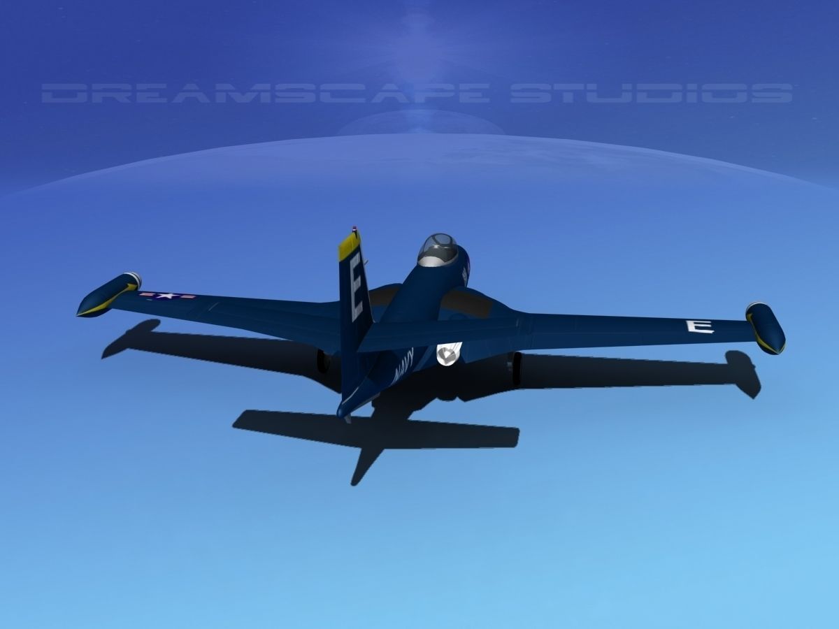 McDonnell F2H2 Banshee V06 3D model_8