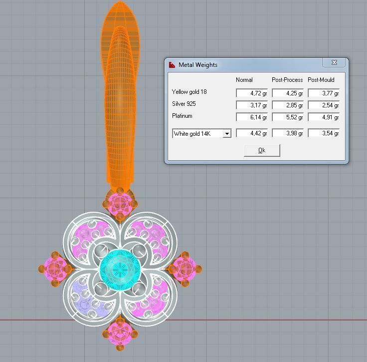 Ring with earrings  3D print model_8