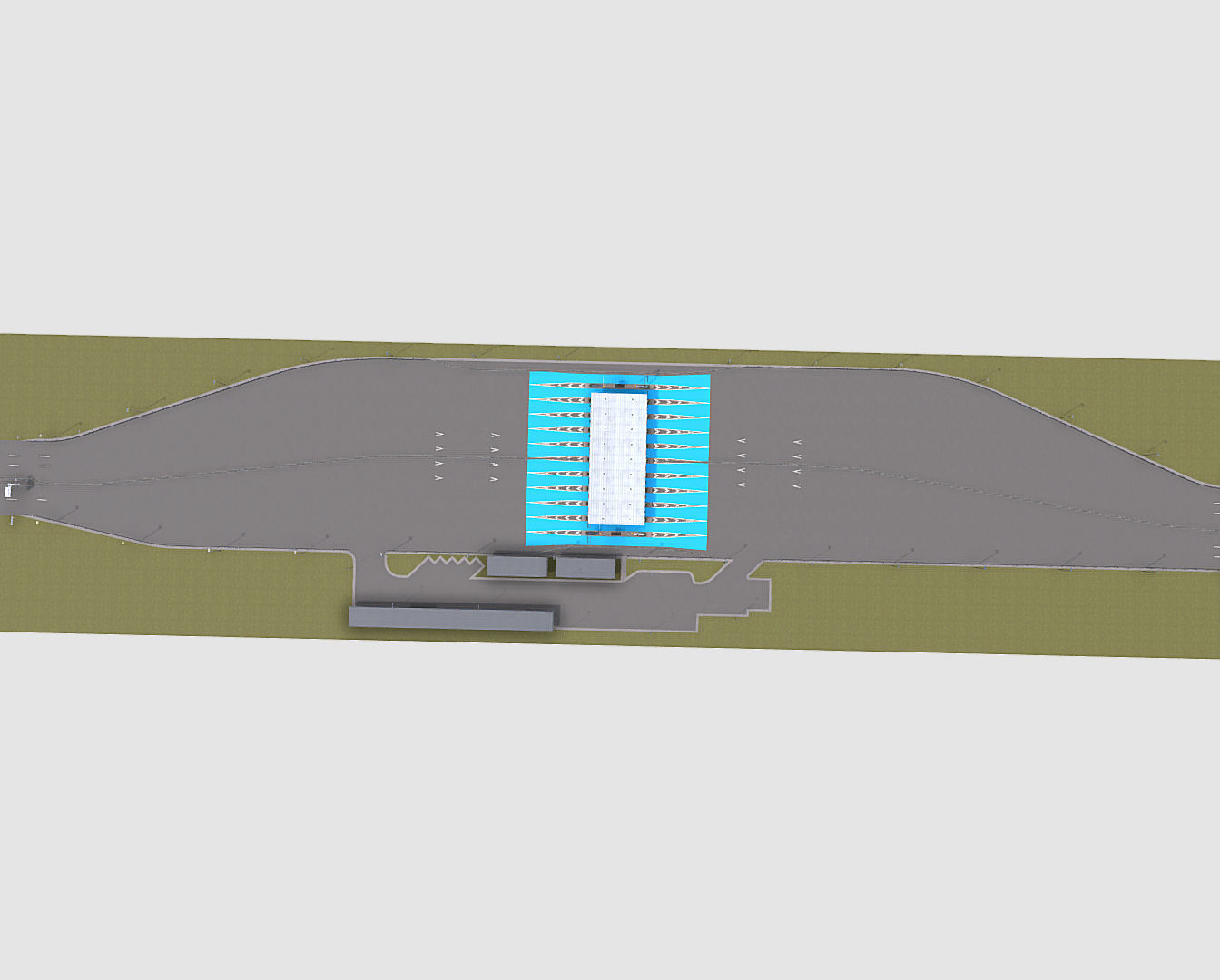 Toll Booth Low-poly 3D model_4