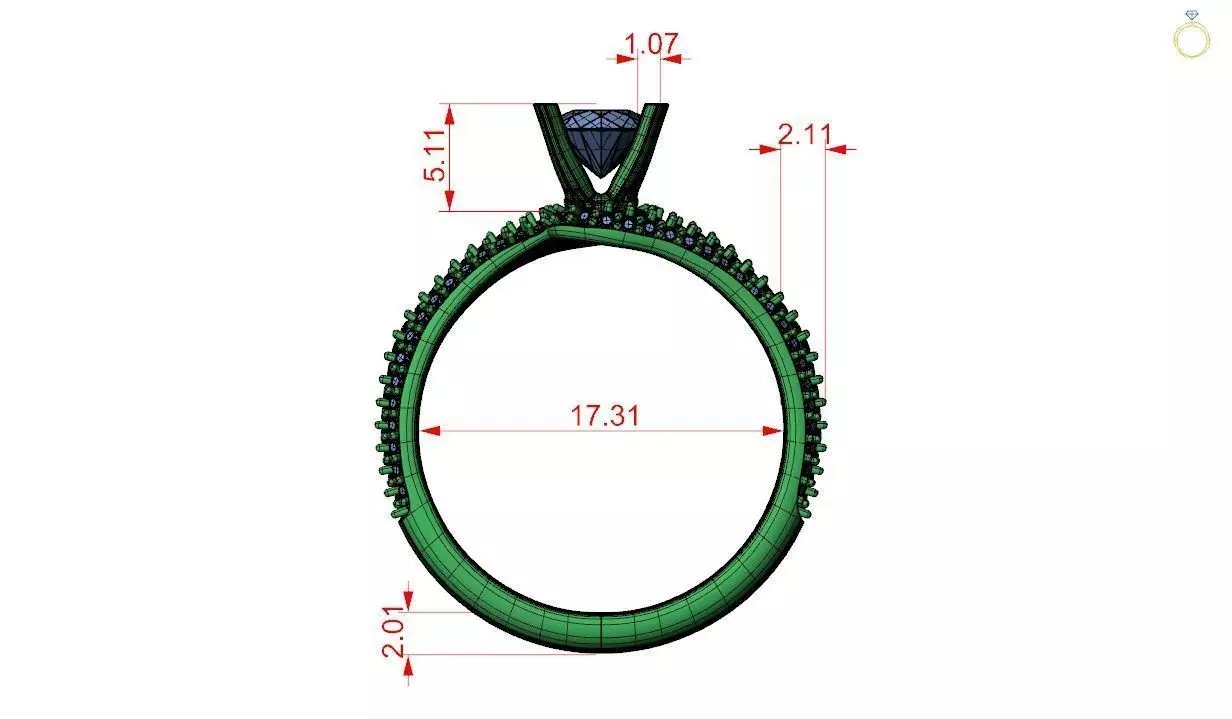 Engagement ring -139 3D print model_0