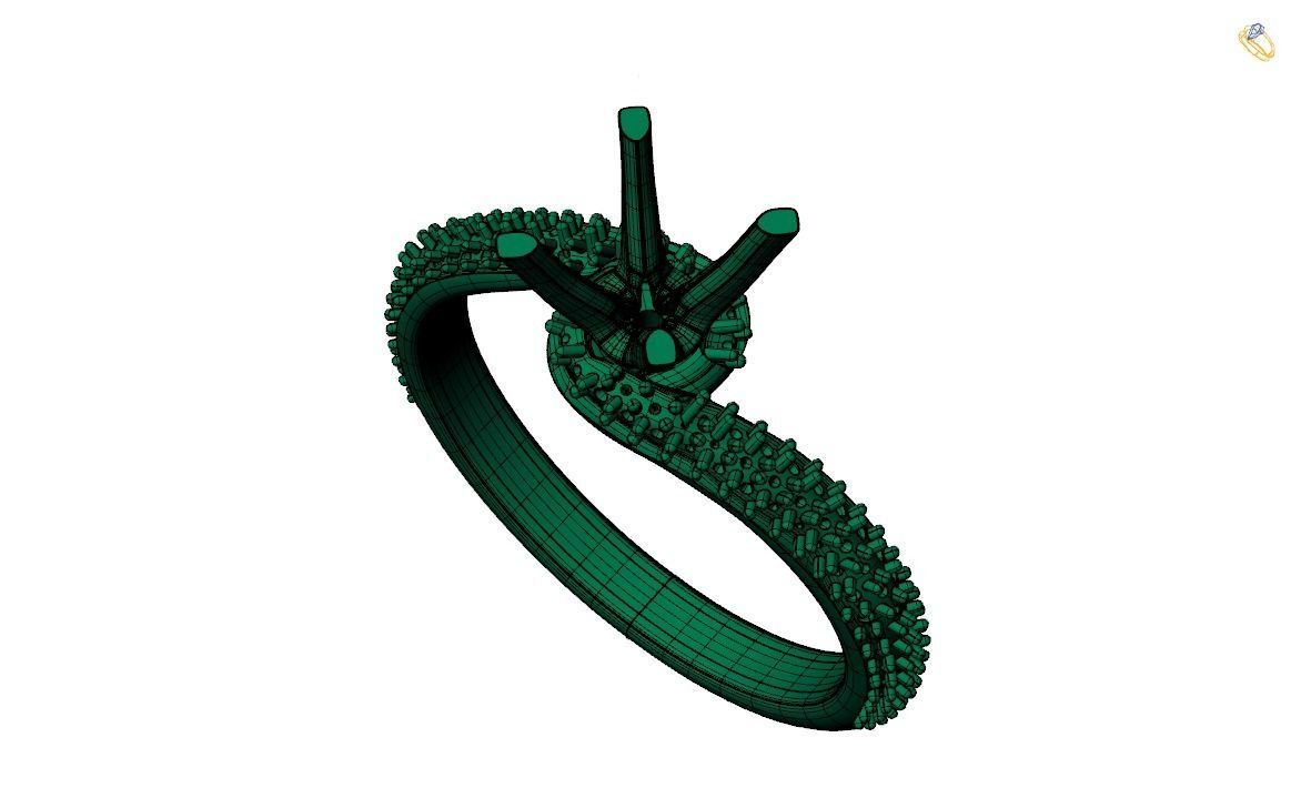 Engagement ring -139 3D print model_2