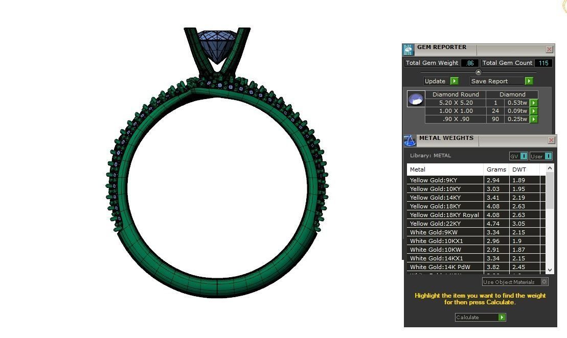 Engagement ring -139 3D print model_4