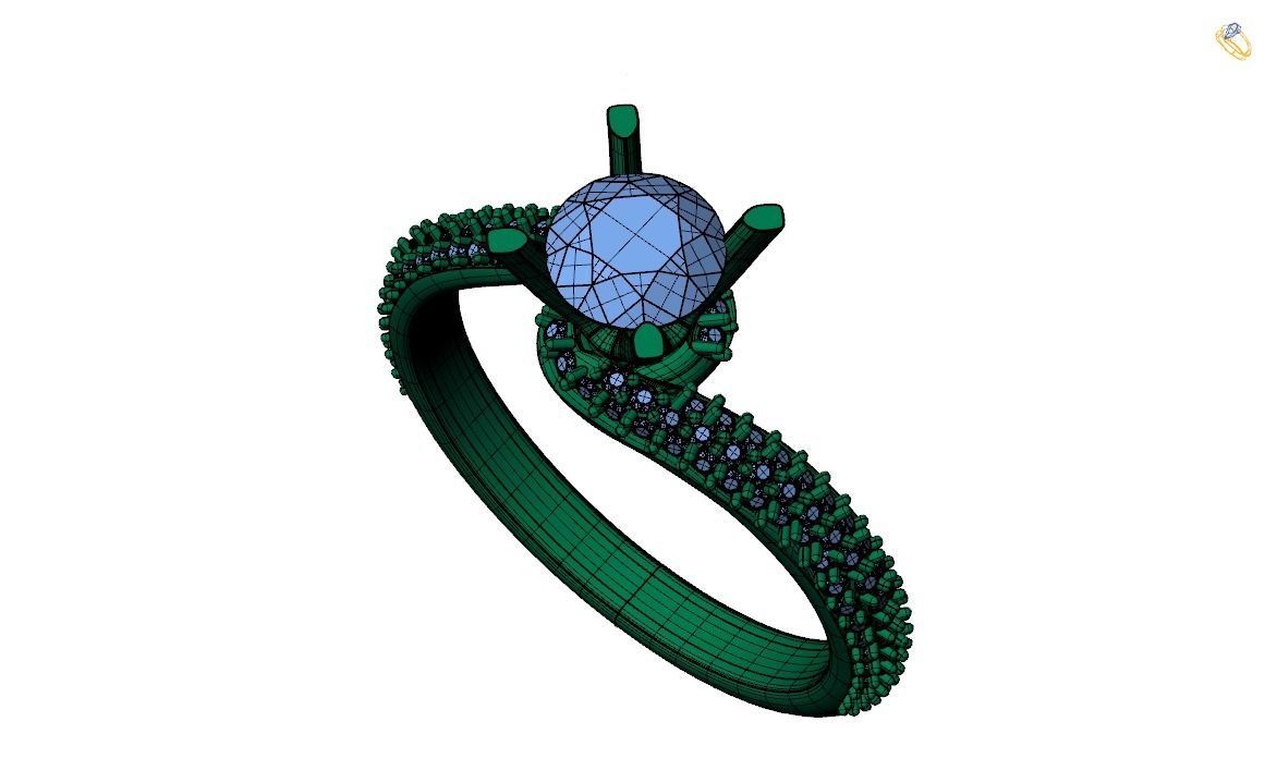 Engagement ring -139 3D print model_1