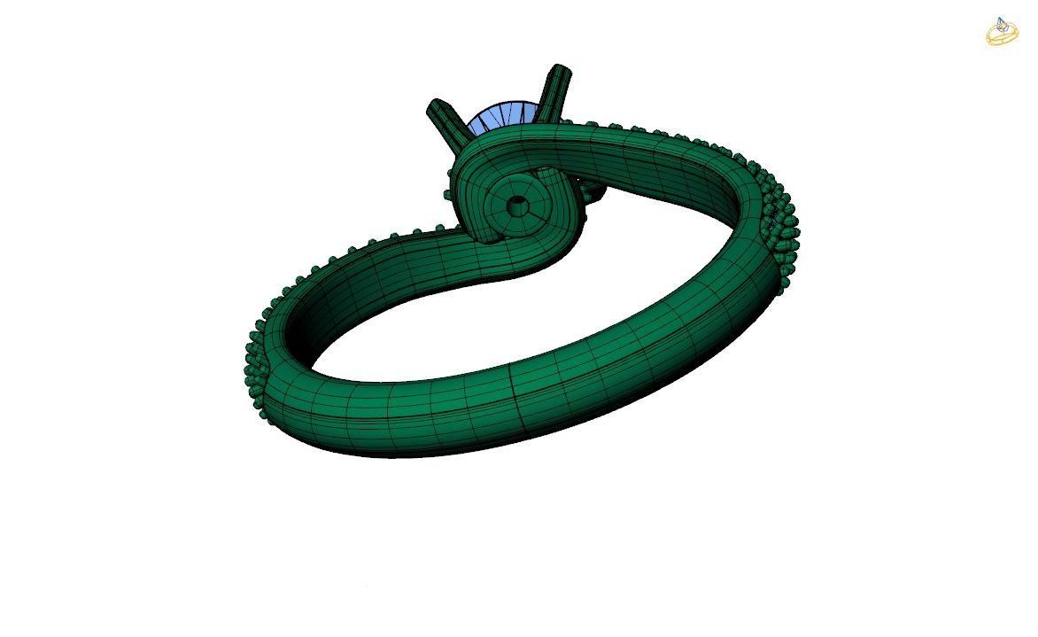Engagement ring -139 3D print model_3