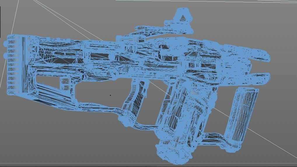 Sci fi laser rifle 3D model_9