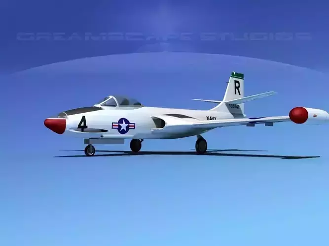 McDonnell F2H2 Banshee V08 3D model