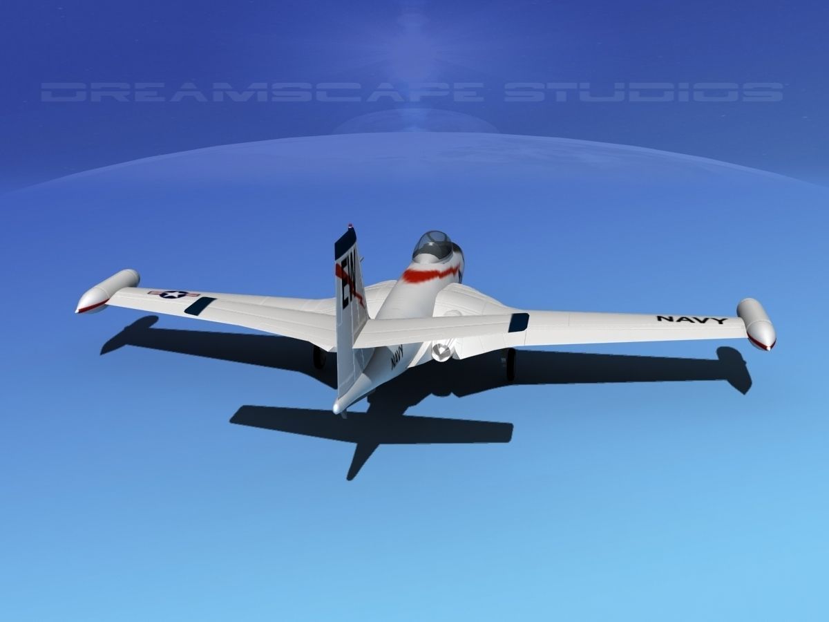 McDonnell F2H2 Banshee V10 3D model_9