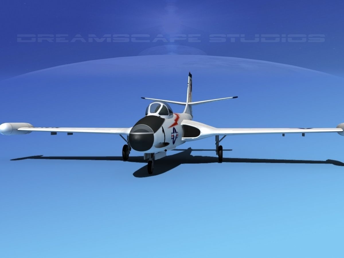 McDonnell F2H2 Banshee V10 3D model_3