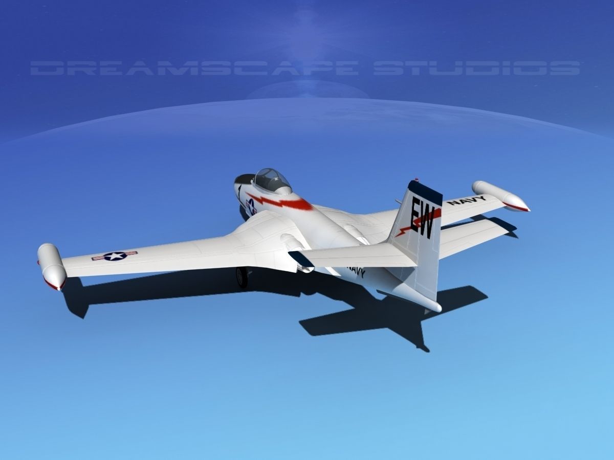 McDonnell F2H2 Banshee V10 3D model_10