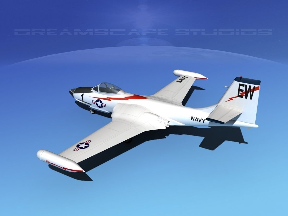 McDonnell F2H2 Banshee V10 3D model_11