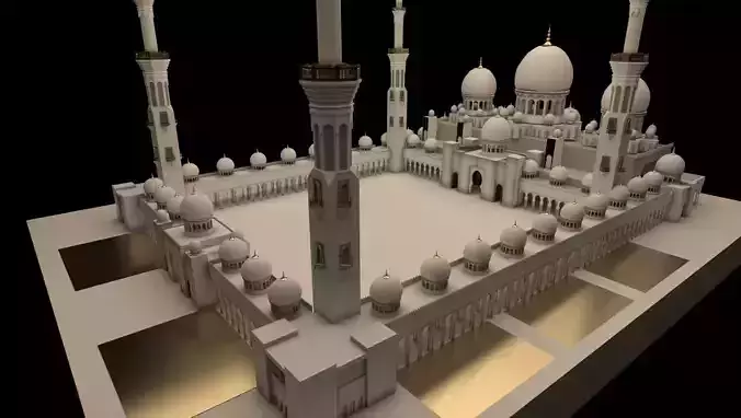 sheikh zayed mosque 3D model