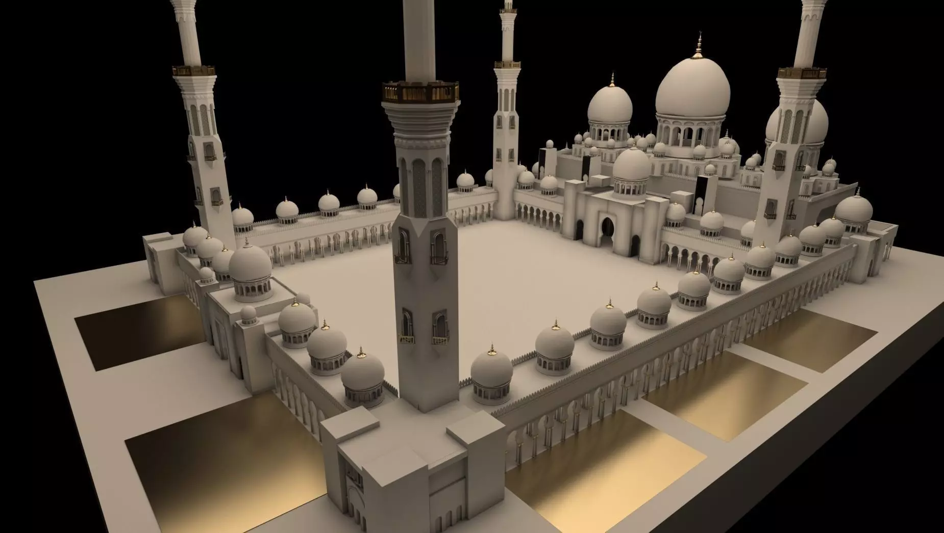 sheikh zayed mosque 3D model_0