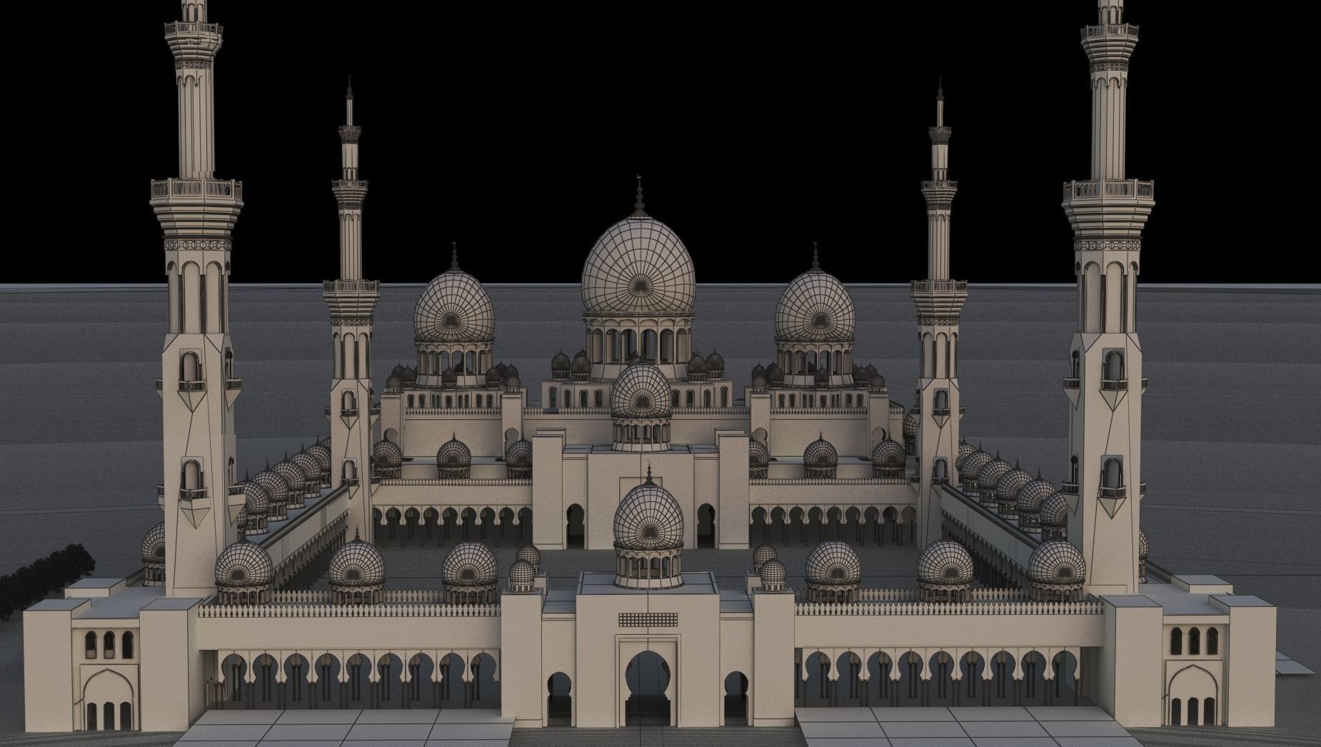 sheikh zayed mosque 3D model_8