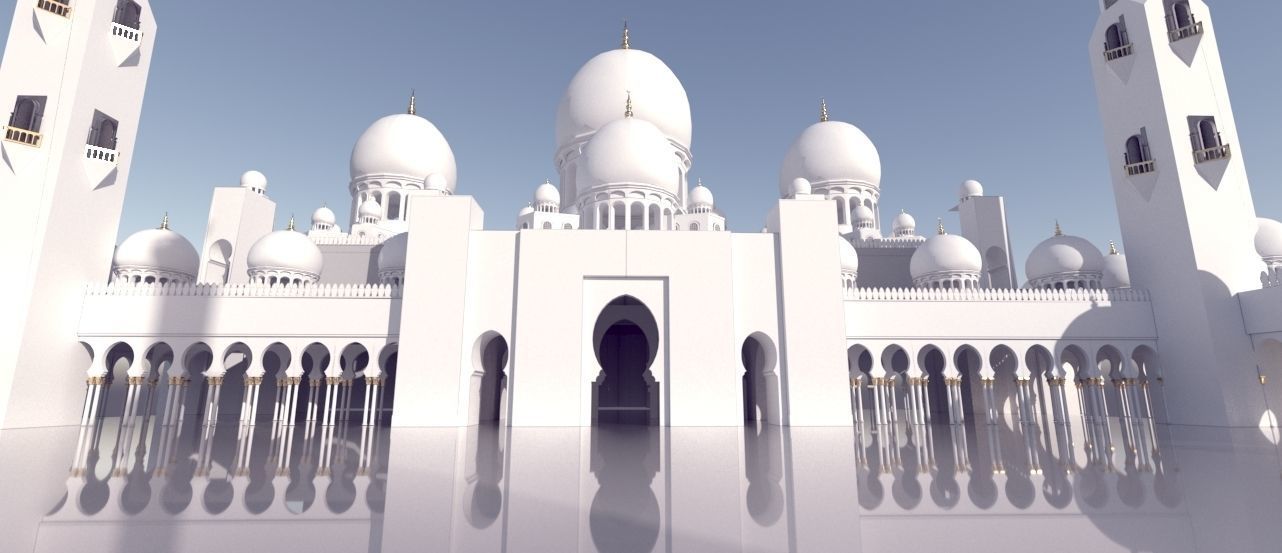sheikh zayed mosque 3D model_3