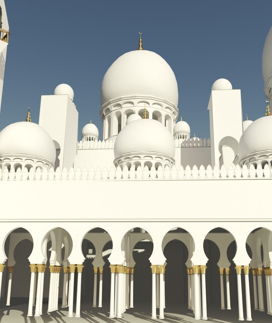 sheikh zayed mosque 3D model_6