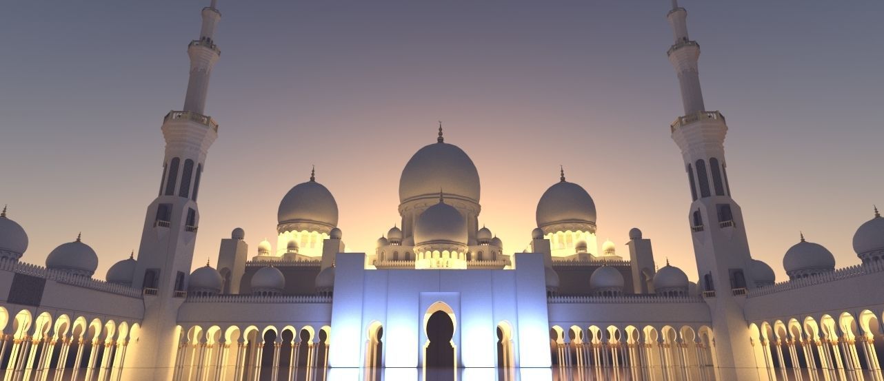 sheikh zayed mosque 3D model_2