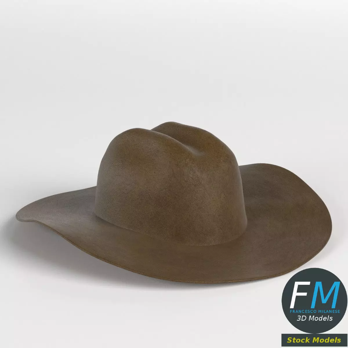 Cowboy hat 3D model_0