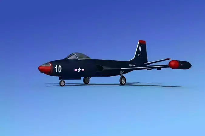 McDonnell F2H4 Banshee V02 3D model