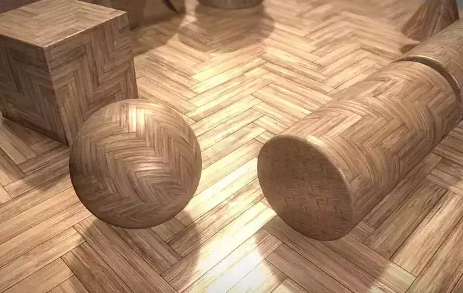 Wood Parquet Floor 1 Texture Set 27 Low-poly 3D model