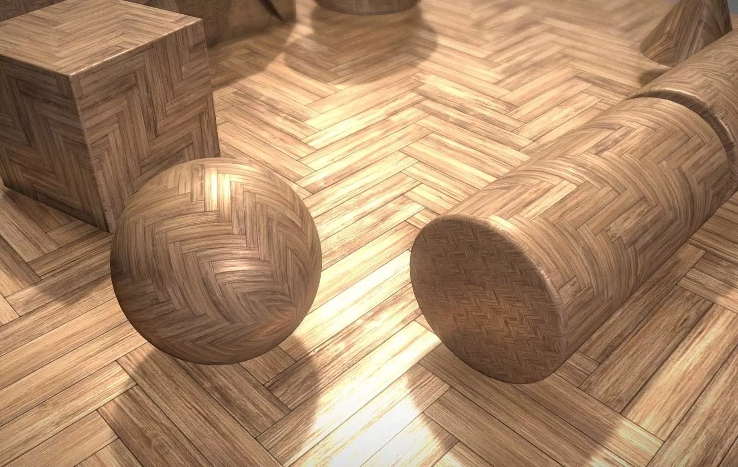 Wood Parquet Floor 1 Texture Set 27 Low-poly 3D model_0