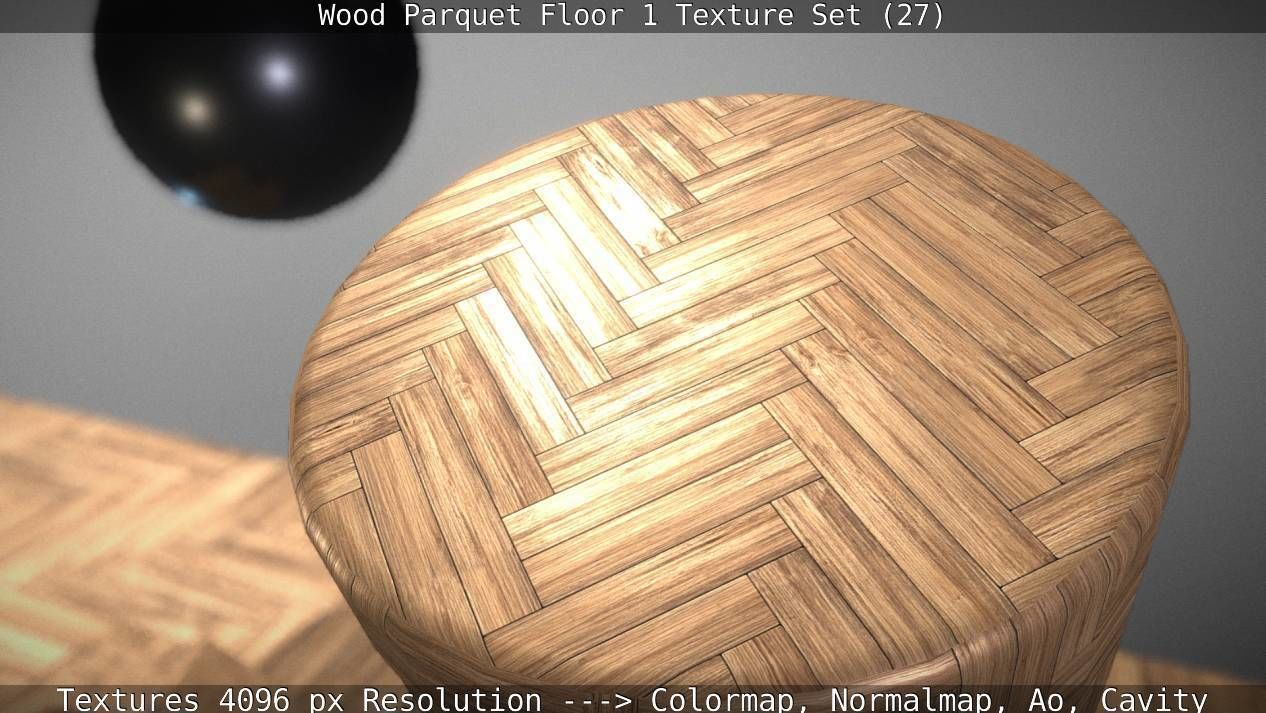Wood Parquet Floor 1 Texture Set 27 Low-poly 3D model_71