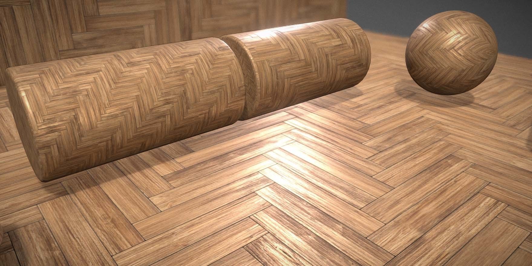 Wood Parquet Floor 1 Texture Set 27 Low-poly 3D model_2