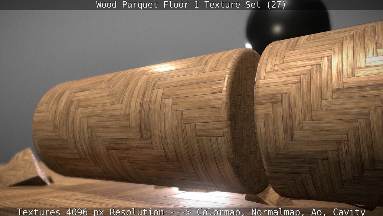 Wood Parquet Floor 1 Texture Set 27 Low-poly 3D model_73