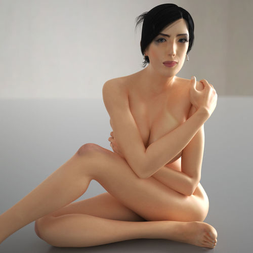 Female Character Nude Sexy 3D model