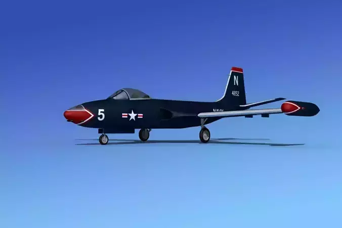 McDonnell F2H4 Banshee V04 3D model