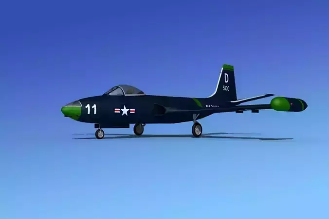 McDonnell F2H4 Banshee V05 3D model