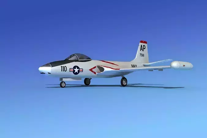 McDonnell F2H4 Banshee V07 3D model