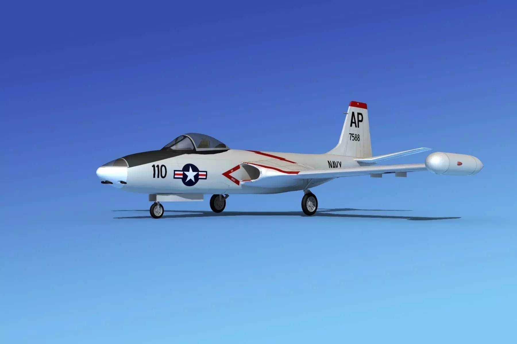 McDonnell F2H4 Banshee V07 3D model