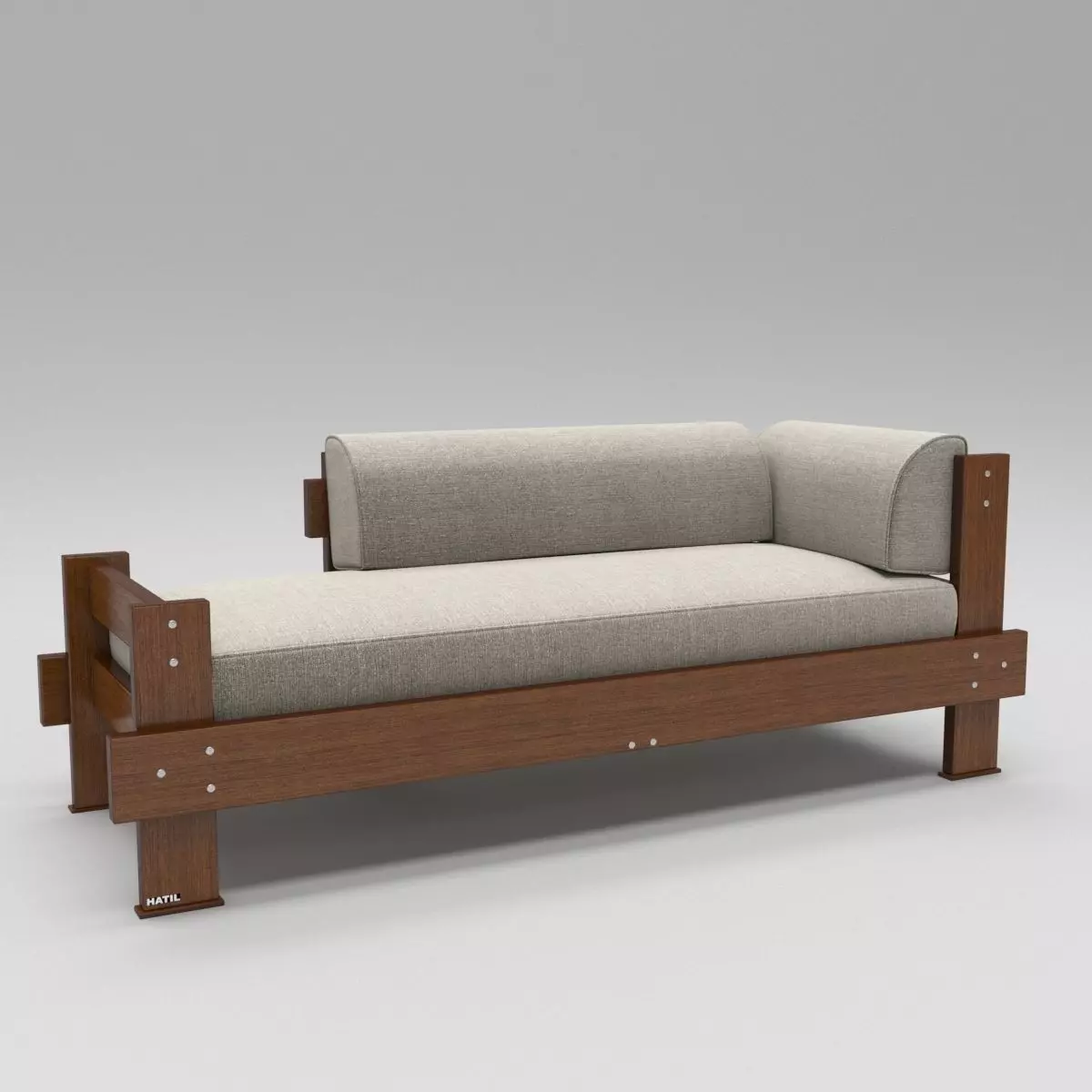 Modern divan sofa  3D model_0