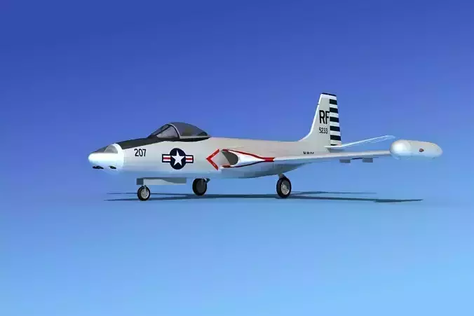 McDonnell F2H4 Banshee V09 3D model