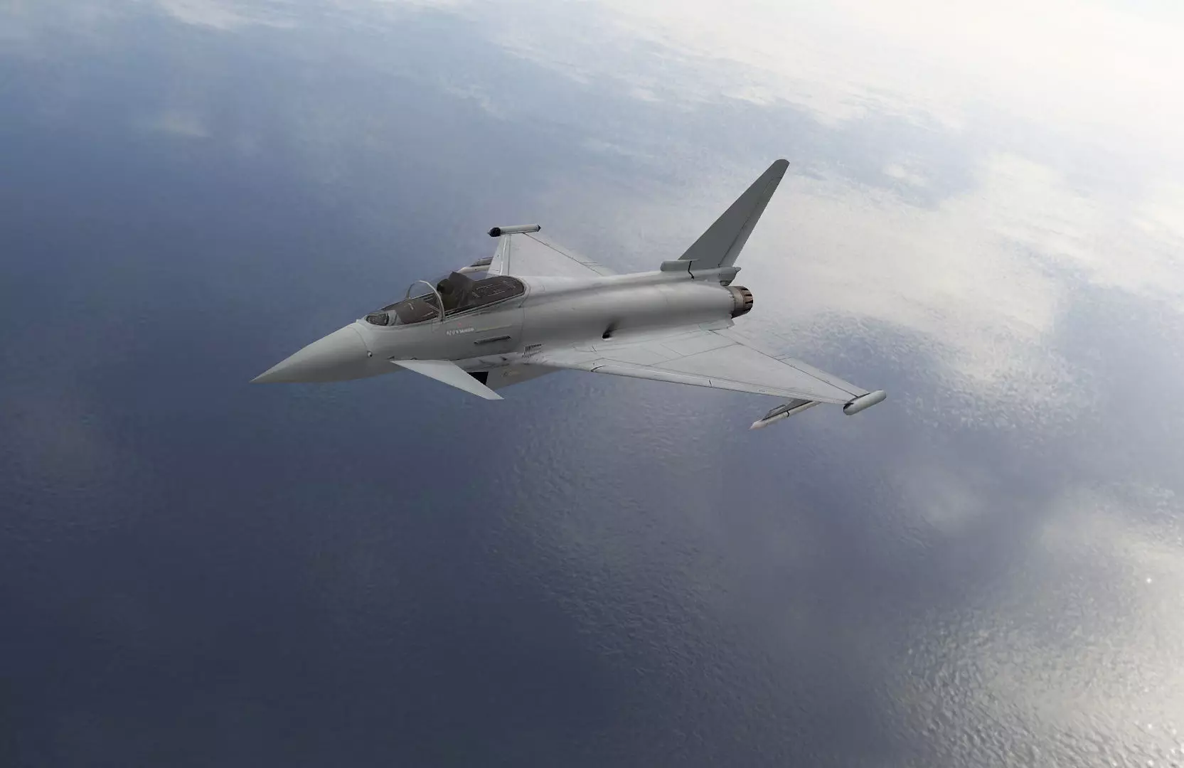 Eurofighter F2 Typhoon Low-poly 3D model_0