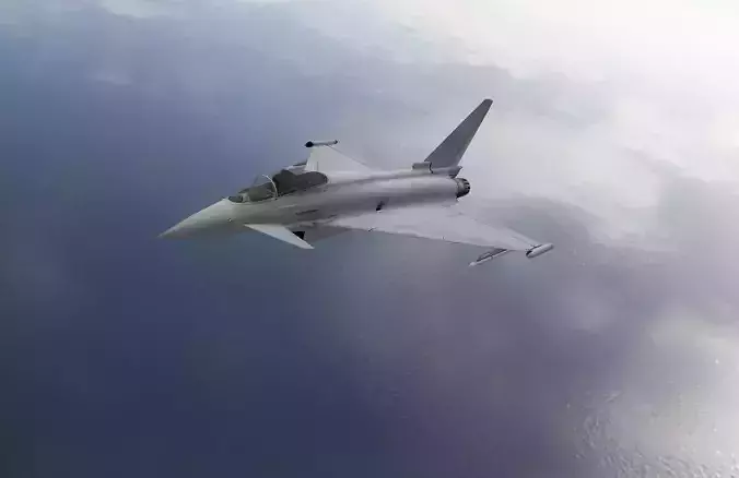 Eurofighter F2 Typhoon Low-poly 3D model