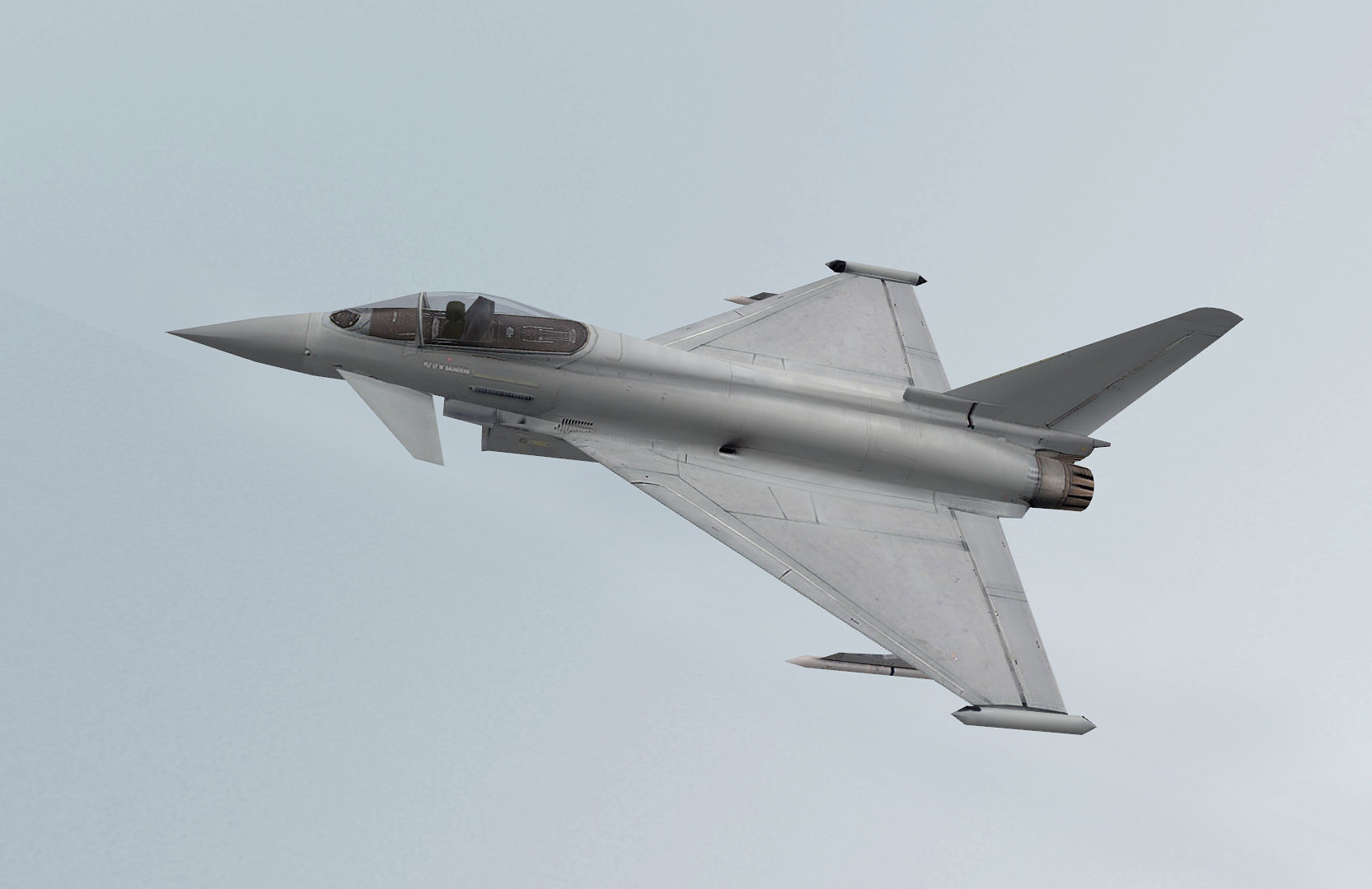 Eurofighter F2 Typhoon Low-poly 3D model_1