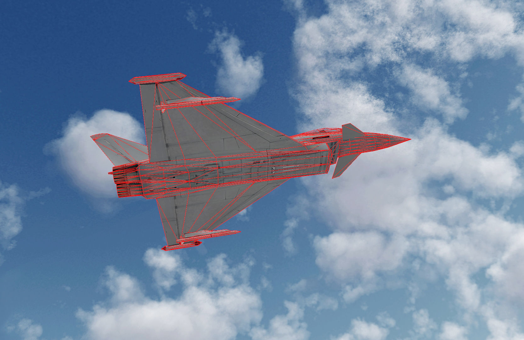 Eurofighter F2 Typhoon Low-poly 3D model_6