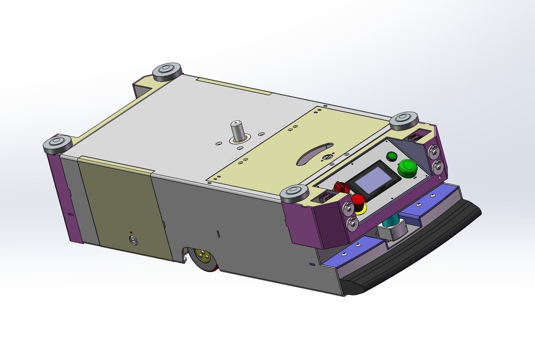 AGV carrier car 3D model_3