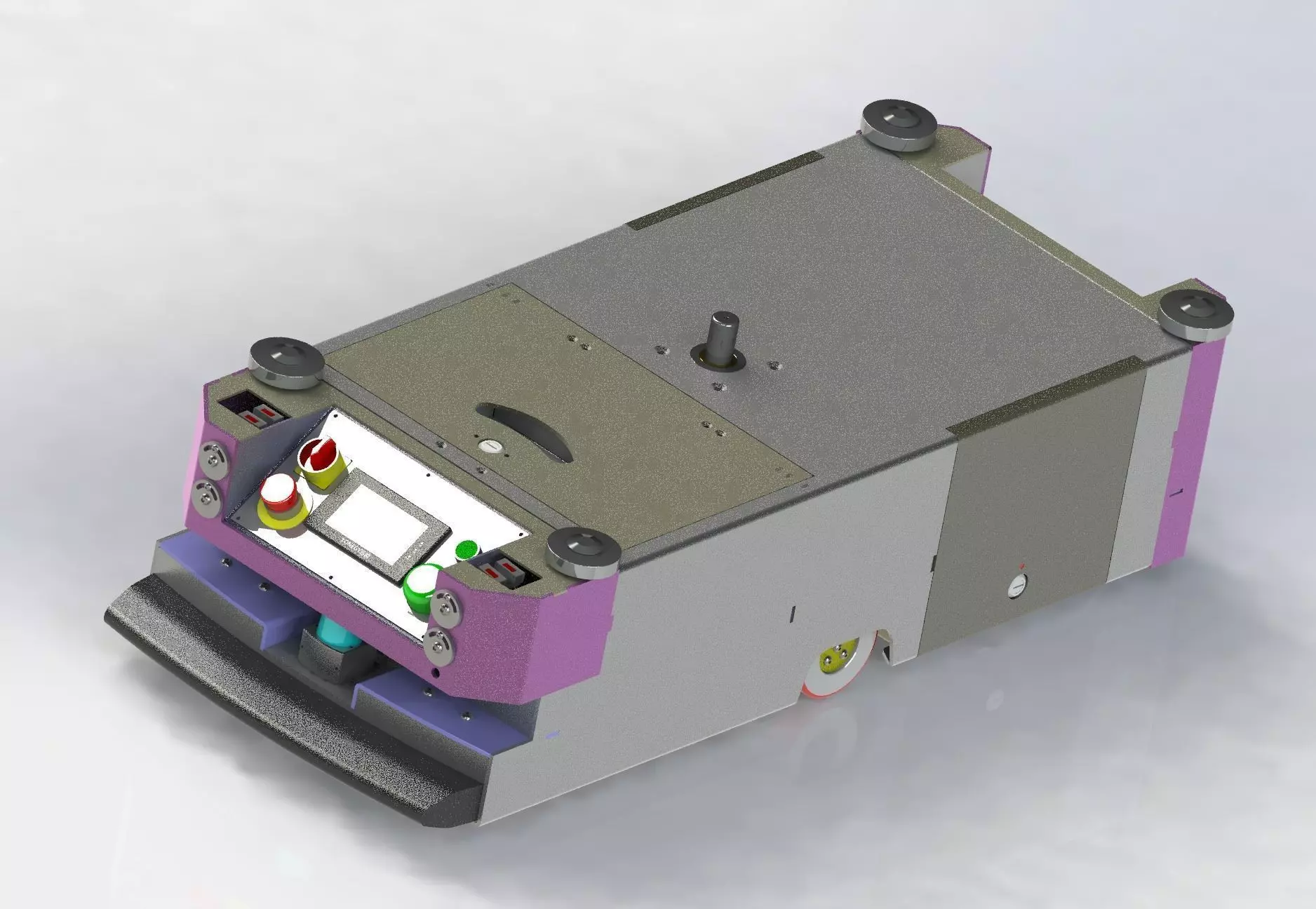 AGV carrier car 3D model_0