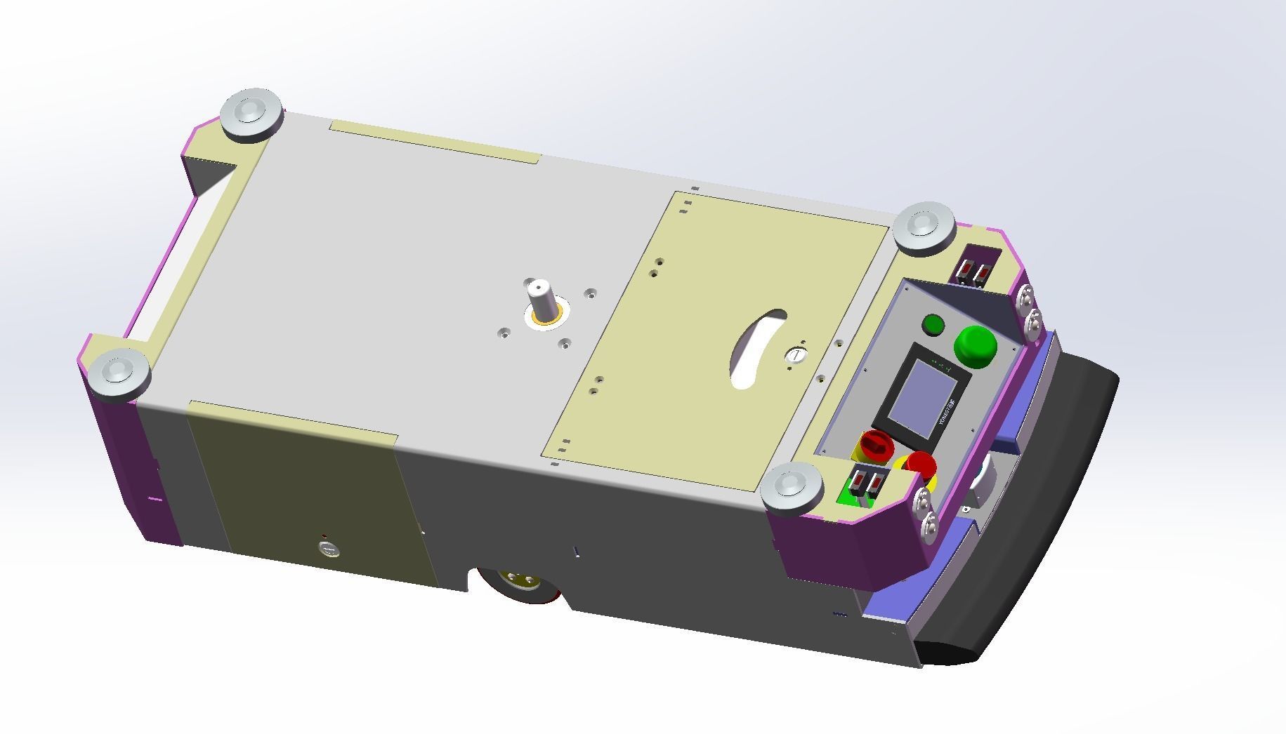 AGV carrier car 3D model_4