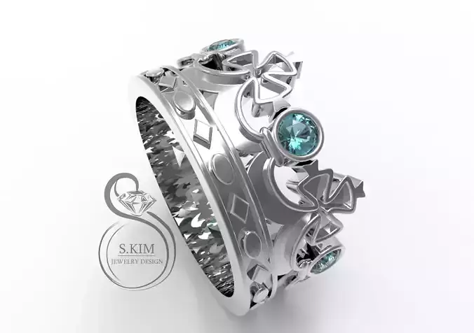 Ring crown 3D Print Model