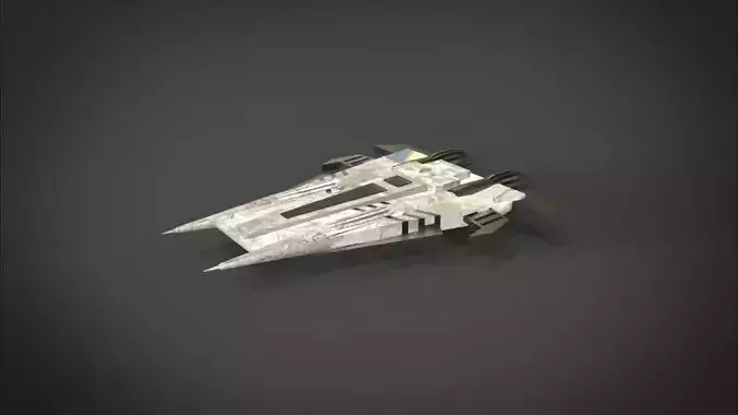 Spaceship Star trek Low-poly 3D model