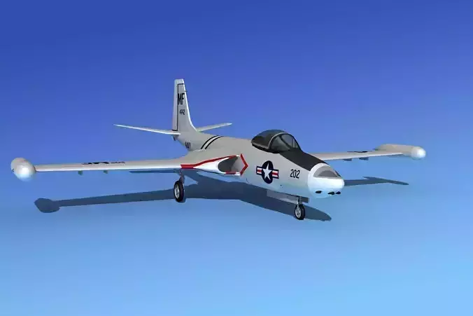 McDonnell F2H4 Banshee V13 3D model