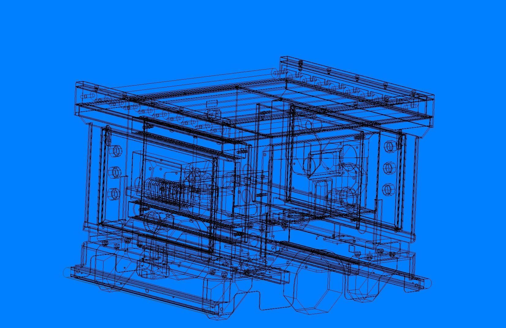 AGV carriage car of belt roller conveyor 3D model_12