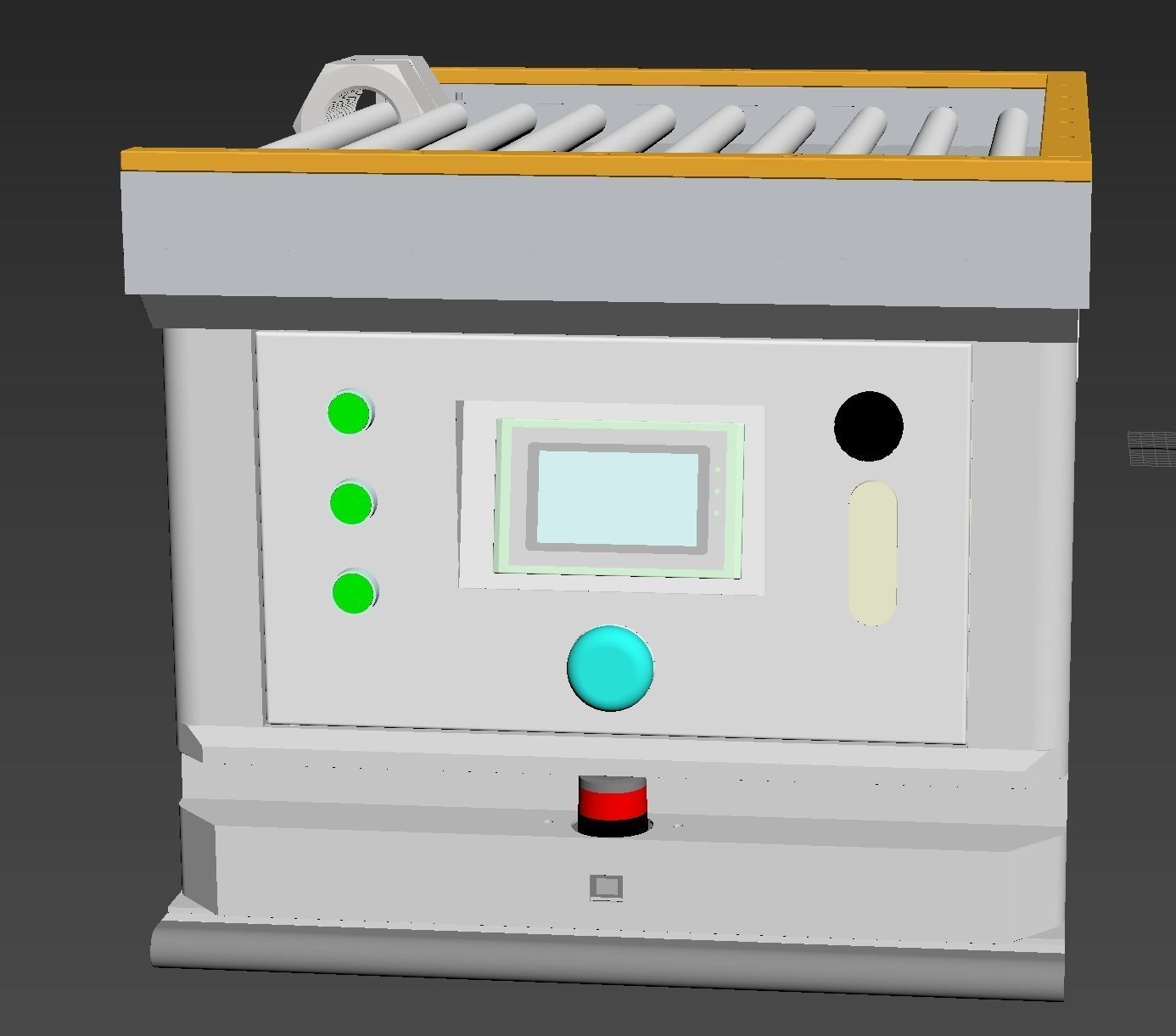 AGV carriage car of belt roller conveyor 3D model_6